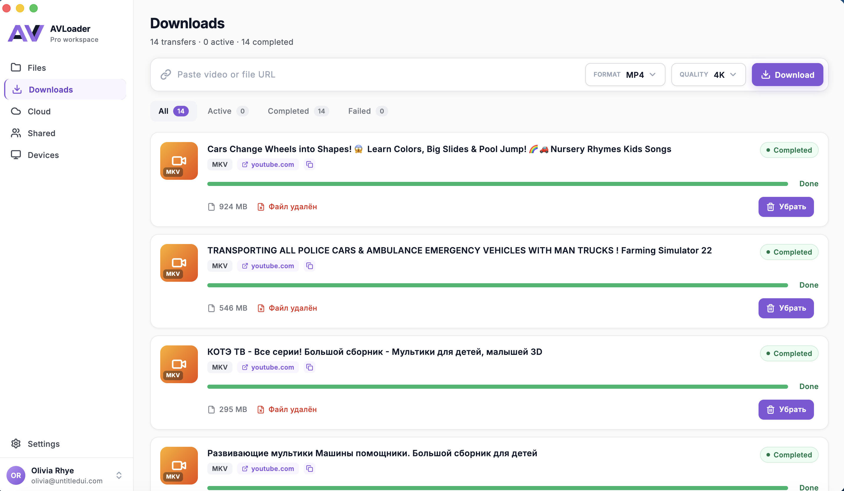 AVLoader — Downloads